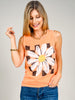 Checkered Daisy Graphic Tank Top