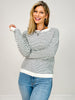 Raglan Sleeve Crew Neck Long Sleeve Sweater