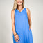 Airloom Sleeveless Dress with V-Neckline in Ocean Blue