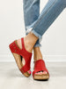 Corkys Volta II Wedge Sandals in Red