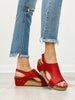 Corkys Volta II Wedge Sandals in Red