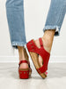 Corkys Volta II Wedge Sandals in Red
