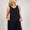 Airloom Sleeveless Dress with V-Neckline in Black