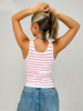 Classic Seamless Striped Ribbed Tank Top