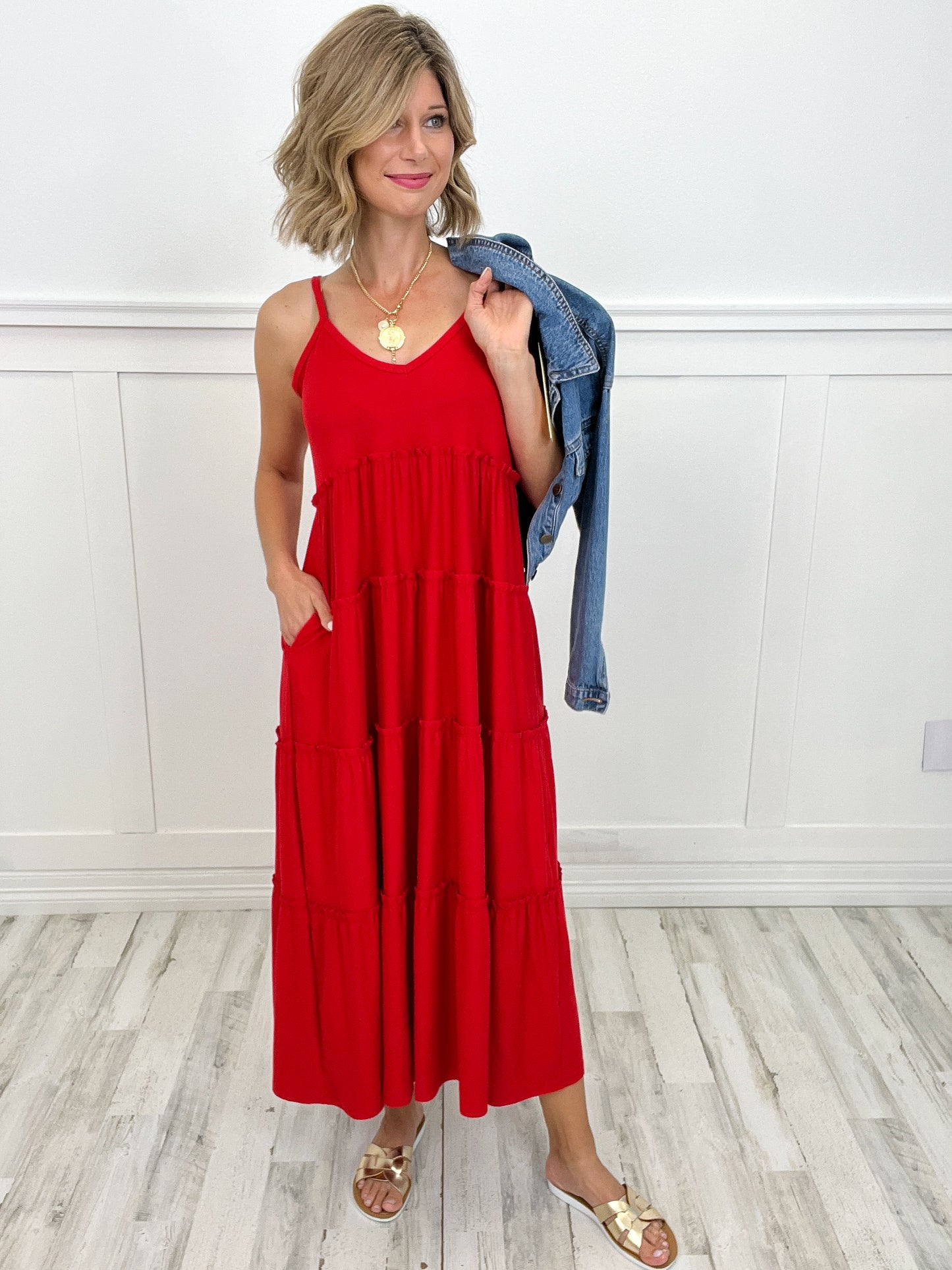 United We Stand Tiered Maxi Dress