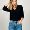 Relaxed Fit Button Up Collared Top