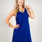 Airloom Sleeveless Dress with V-Neckline in Navy