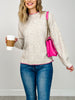 Long Sleeve Solid Knit Mock Neck Sweater