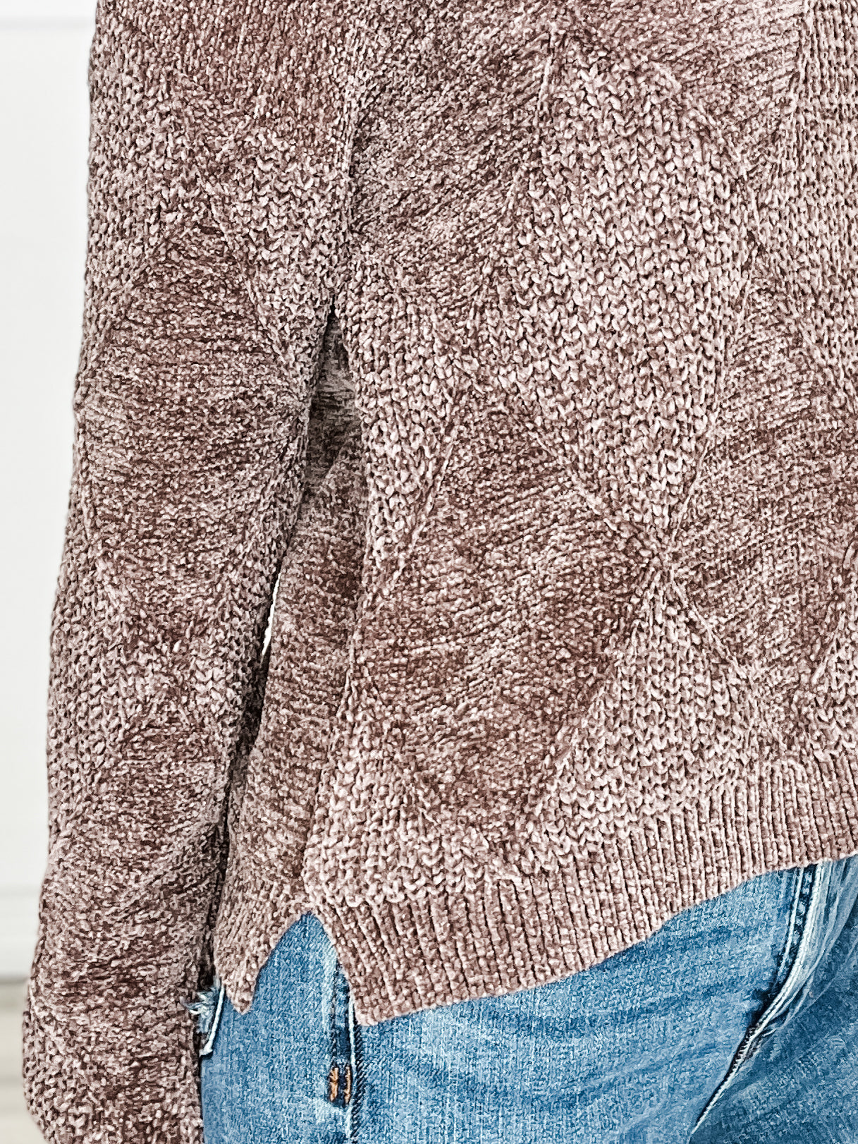 Textured Chenille Yarn Super Cozy Sweater Hoodie