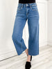 Vervet CATCH FIRE Hi-Rise Super Soft Cropped Slim Wide Jeans