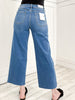 Vervet CATCH FIRE Hi-Rise Super Soft Cropped Slim Wide Jeans