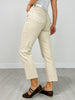 Acid Washed High Waist Cropped Straight Pants