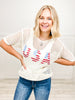 American Flag Theme USA Knit Cover Up Top