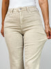 Acid Washed High Waist Cropped Straight Pants