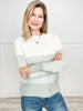 Ribbed Colorblock Super Soft Raglan Sleeve Sweater