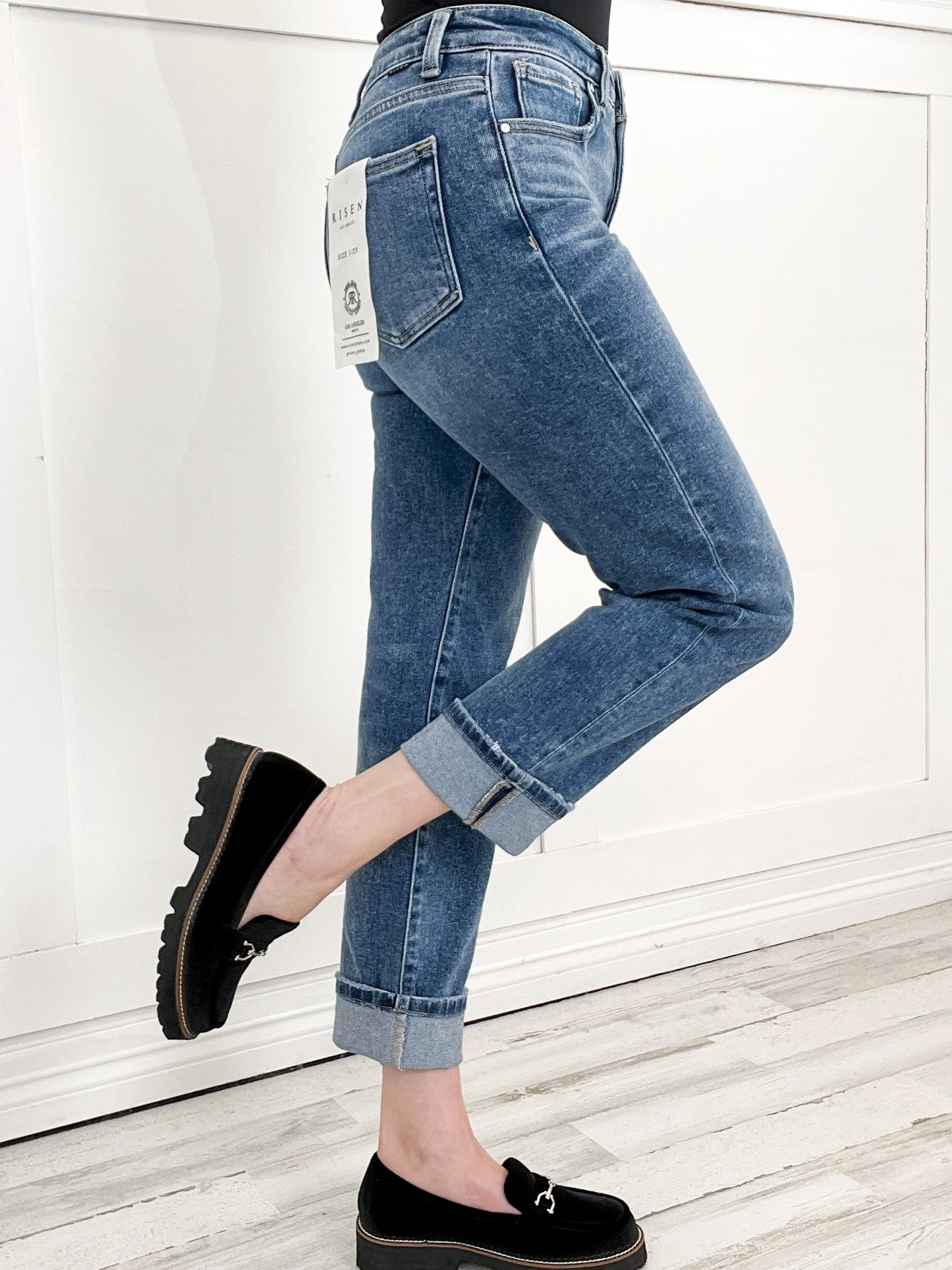 Risen FREESTYLE Tummy Control Hi-Rise Cropped Straight Jeans