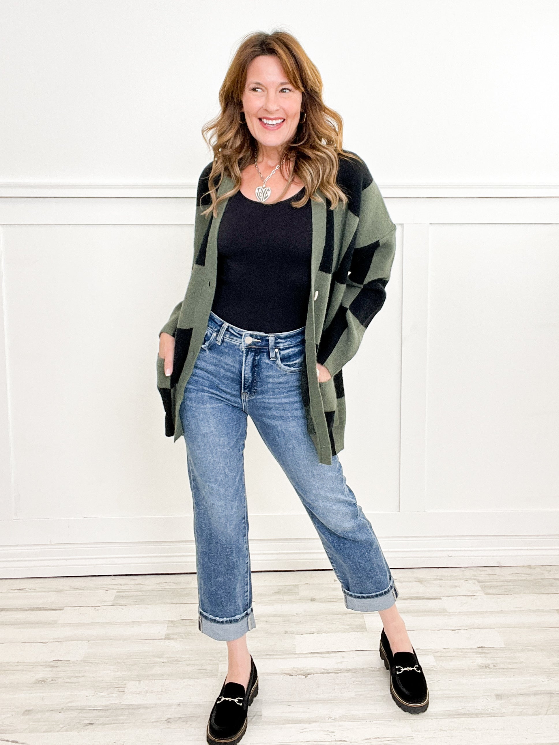 Risen FREESTYLE Tummy Control Hi-Rise Cropped Straight Jeans