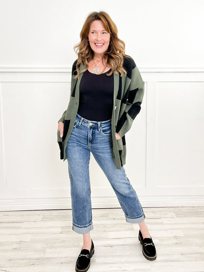 Risen FREESTYLE Tummy Control Hi-Rise Cropped Straight Jeans