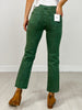Acid Washed High Waist Cropped Straight Pants