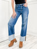 Risen ALL OR NOTHING High Rise Ankle Wide Cuffed Jeans