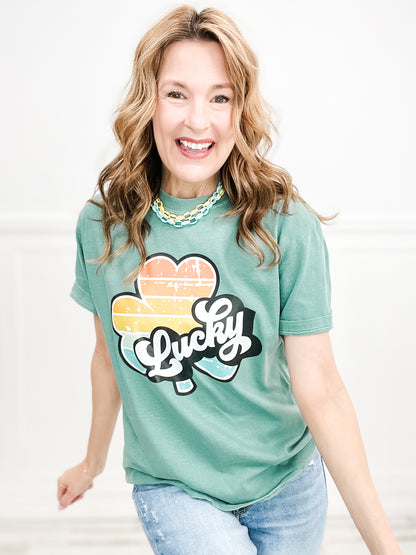 Rainbow Clover Graphic Tee