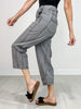 Garment Dyed Cropped Trouser Pants