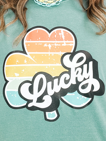 Rainbow Clover Graphic Tee