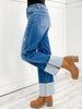 Risen ALL OR NOTHING High Rise Ankle Wide Cuffed Jeans