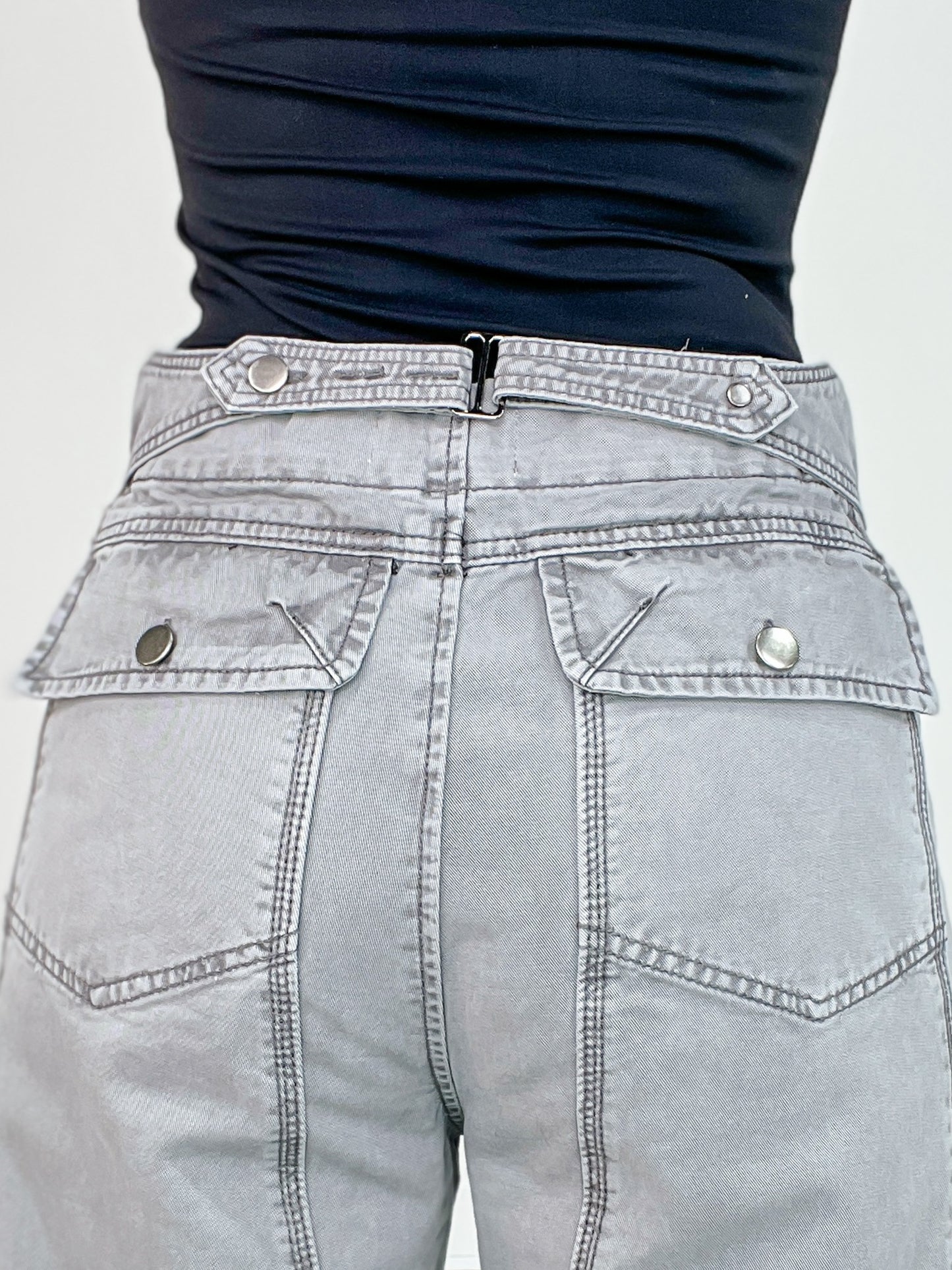 Garment Dyed Cropped Trouser Pants