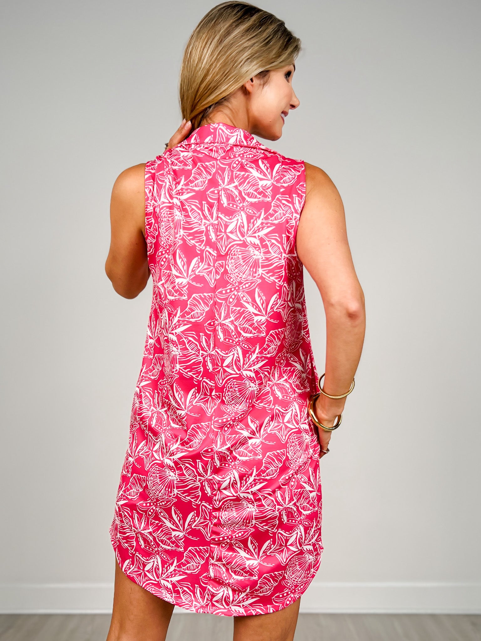 Harbour Hot Pink Pattern Dress