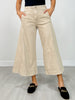 High Rise Cropped Gaucho Denim in Ash Mocha