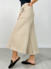 High Rise Cropped Gaucho Denim in Ash Mocha