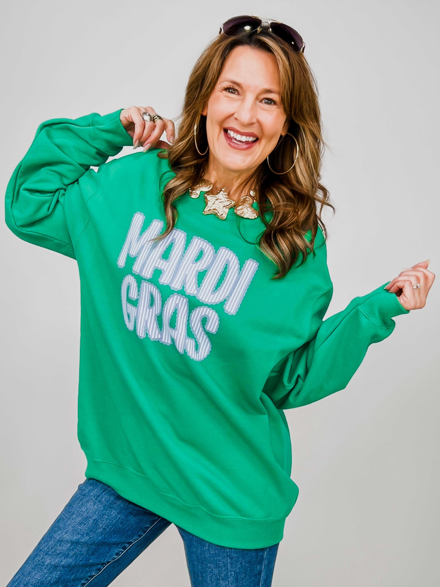 Mardi Gras Graphic Sweatshirt