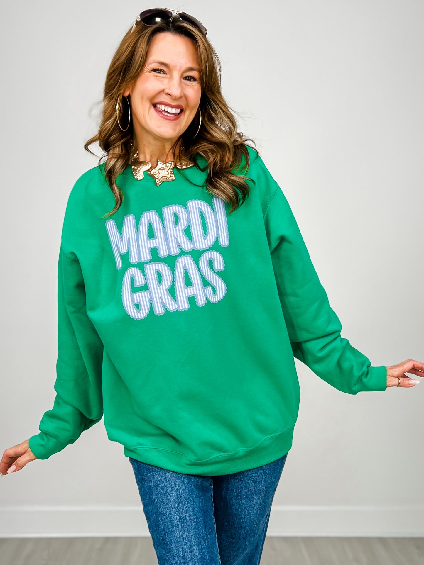 Mardi Gras Graphic Sweatshirt