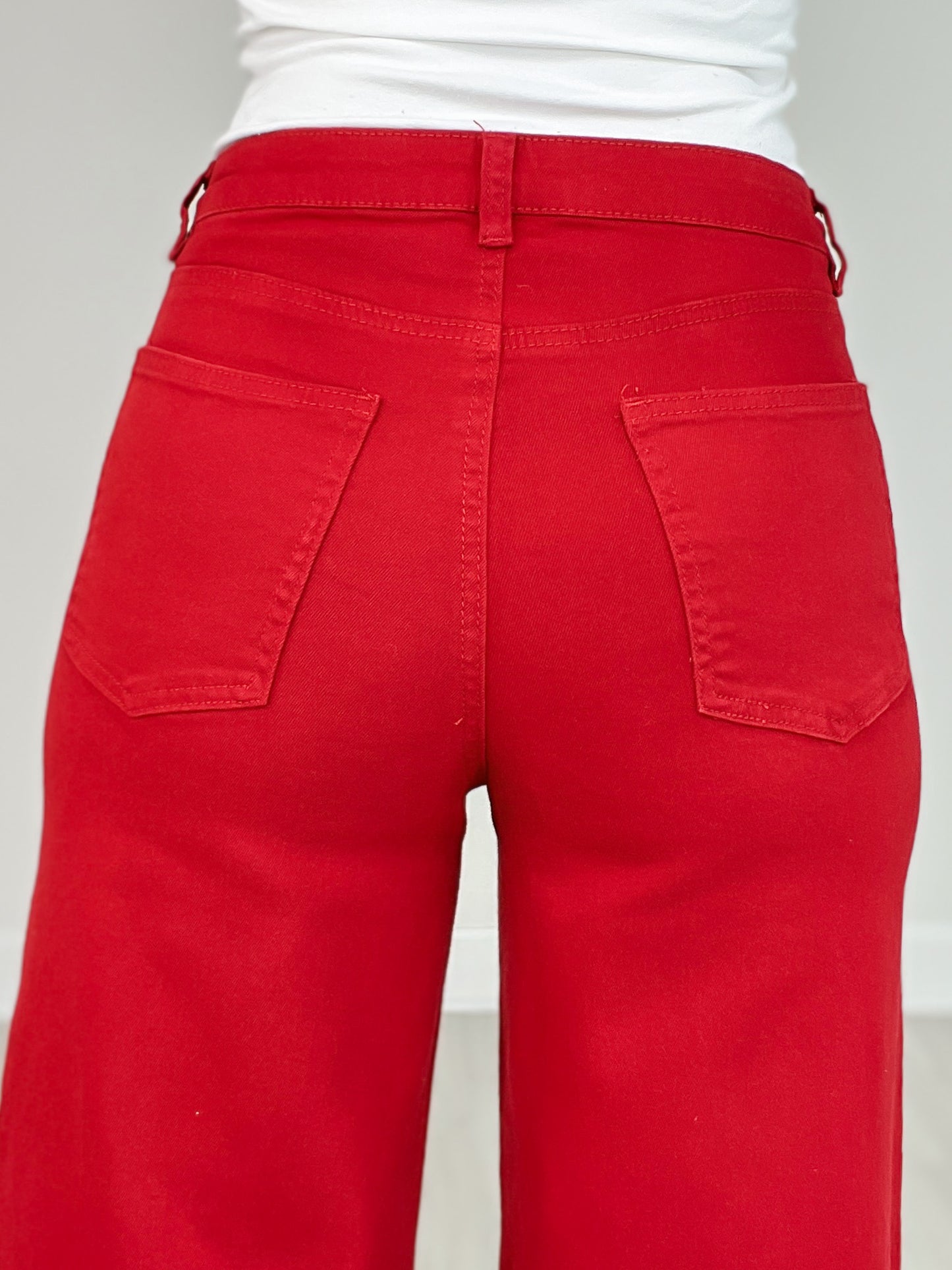 Soft Stretch High Waisted Twill Pants