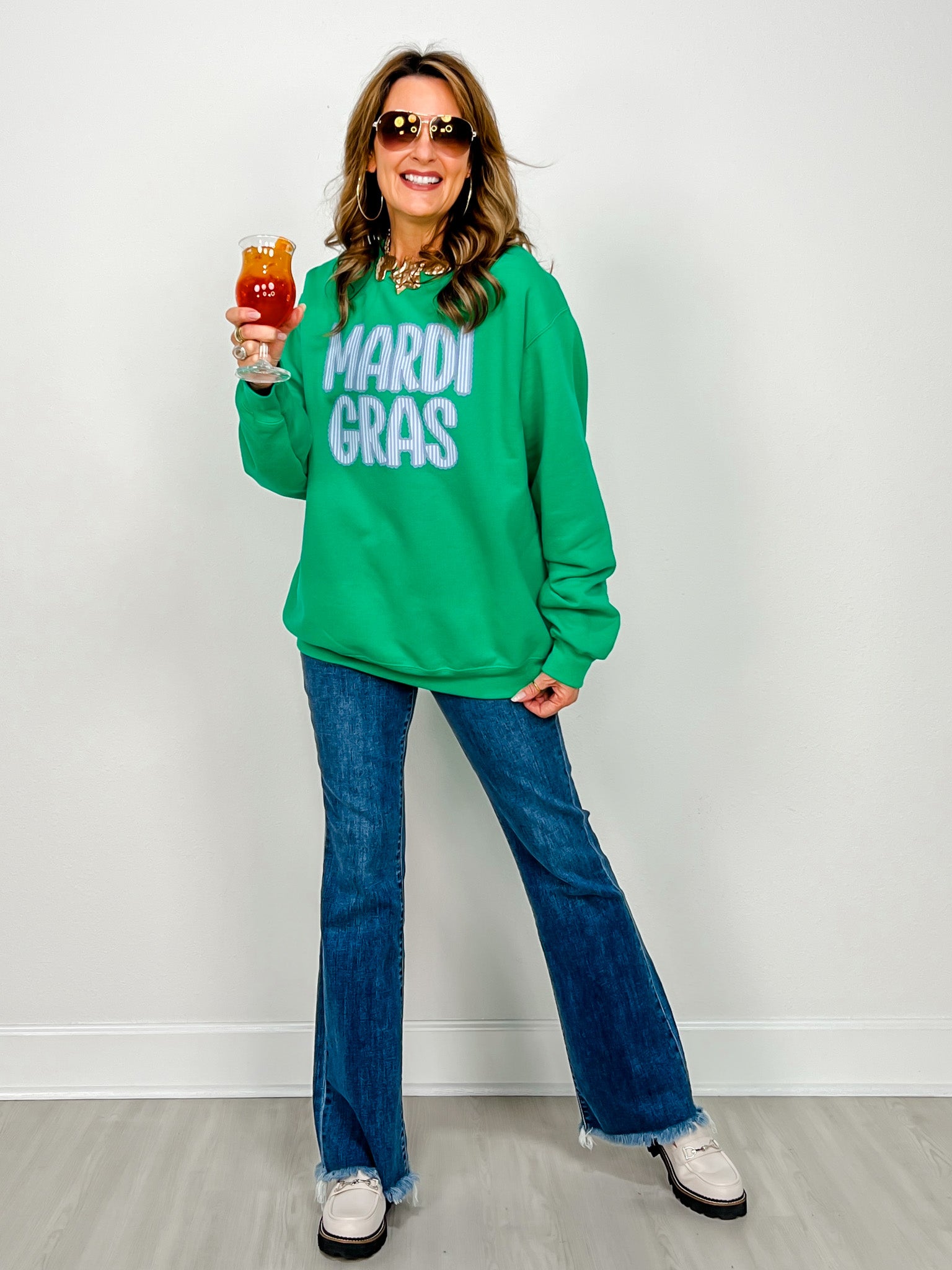 Mardi Gras Graphic Sweatshirt