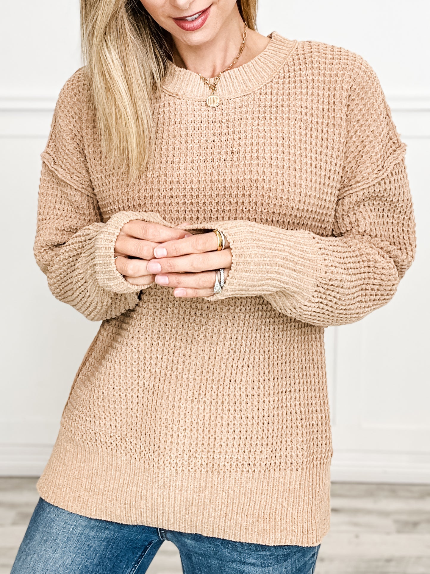 Soft Comfy Oversized Knit Sweater Pullover Top