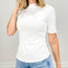 Short Sleeve Slim-Fit Ribbed Top