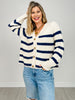 Long Sleeve Striped Knit Cardigan