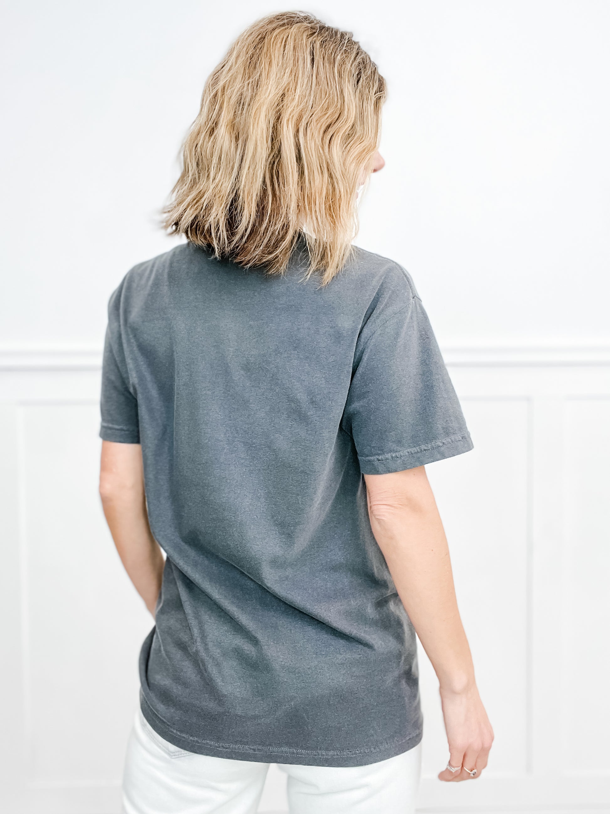 Not Lucky Simply Blessed Gold Foil Graphic Tee