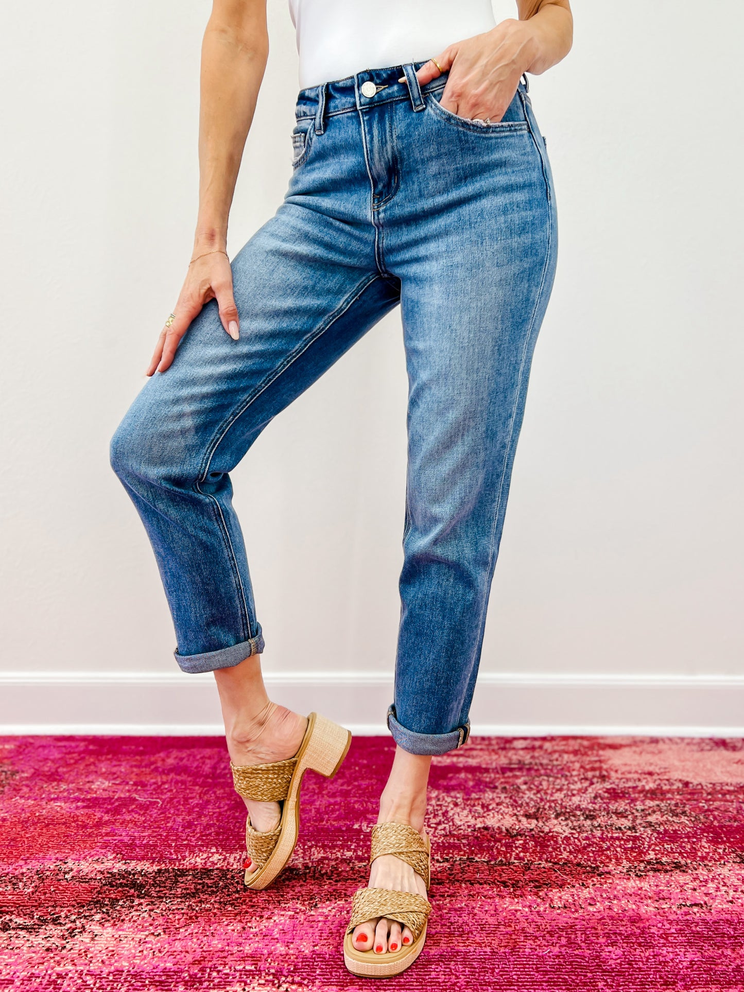 Vervet EVERMORE Cuffed Boyfriend Jeans