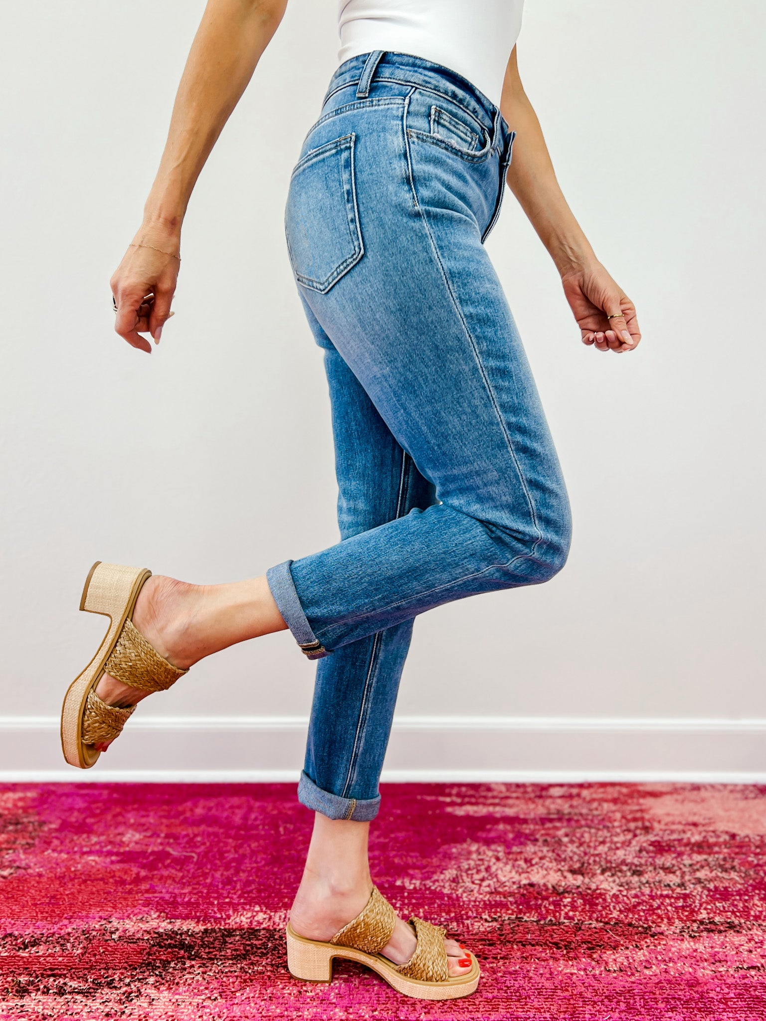 Vervet EVERMORE Cuffed Boyfriend Jeans