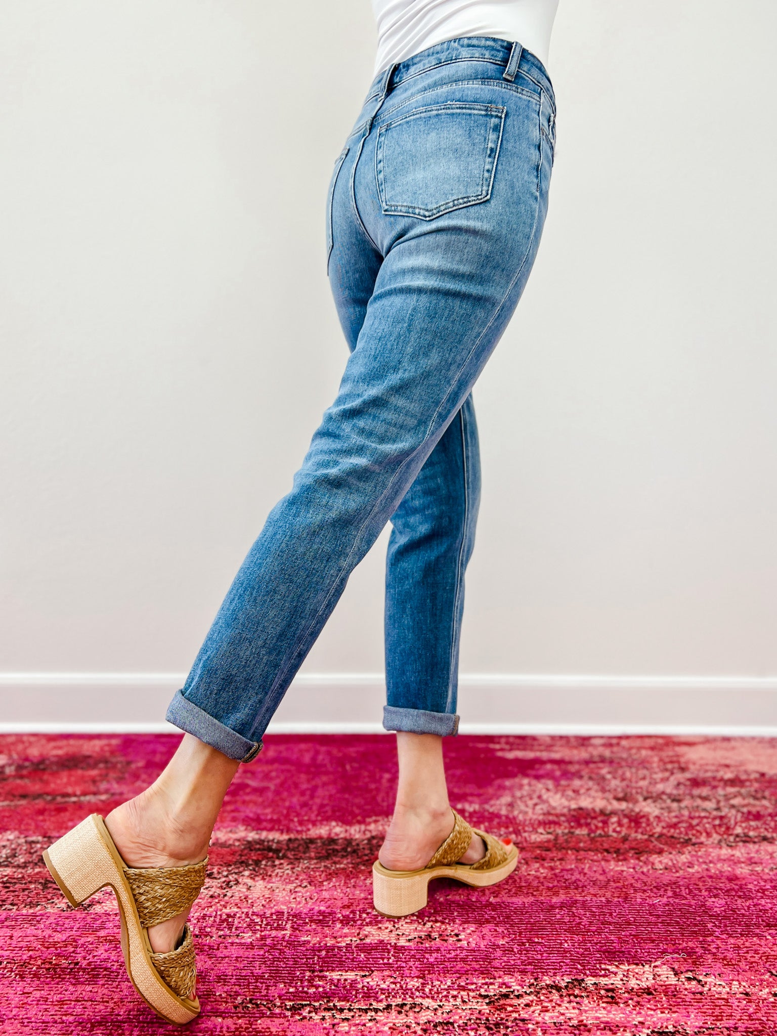 Vervet EVERMORE Cuffed Boyfriend Jeans