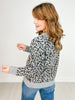 Long Sleeve Leopard Print Knit Sweater