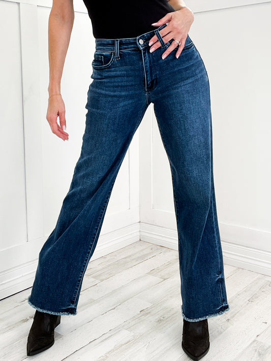 Judy Blue BAILEY Mid Rise Wide Leg with Tint Jeans