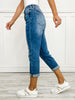 SPECIAL A Mid Rise Tummy Control Slim Boyfriend Jeans