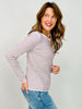 Long Sleeve Pinstripe Crewneck Sweater