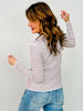 Long Sleeve Pinstripe Crewneck Sweater