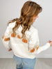 Long Sleeve Pumpkin Jacquard Sweater