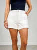 Judy Blue PEARL Hi-Rise Double Cuff Weekender White Shorts